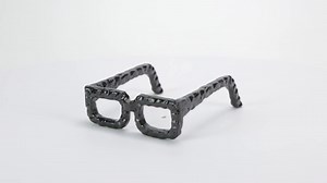 Mind Reader Decorative Table Décor or Paperweight, Cast Iron Glasses, Black