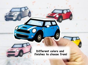 Mini Car Stickers, Car Stickers, Water Bottle Stickers, Automotive Decor, 3 Inch Stickers - Etsy
