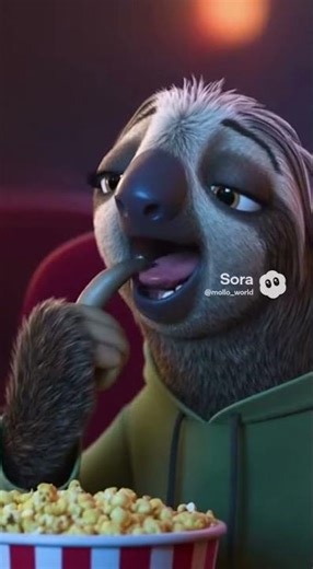 Go Watch Zootopia 2, It’s Amazing! 🍿🦥 #zootopia #zootopia2 #mollothesloth #mollo #sloth #meme