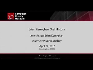 Oral History of Brian Kernighan