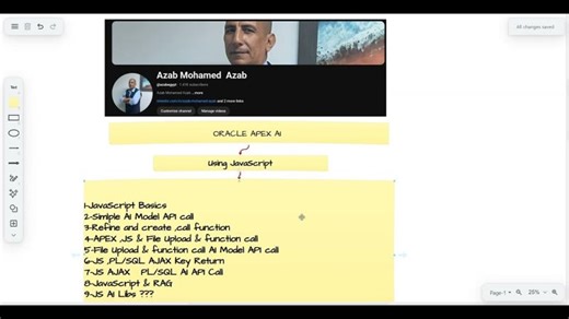 ORACLE APEX AI 00055 Oracle APEX AI APP. USING JavaScript | Azab Mohamed Azab