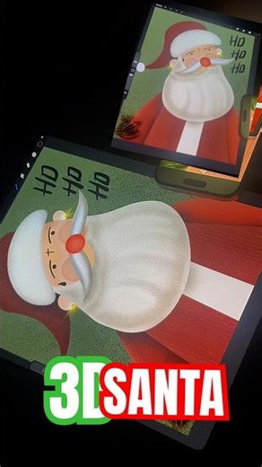 Drawing a Cozy 3D Santa with ‪@ArtwithFlo‬ in Procreate 🎅✨ | Digital Art Process (HD)