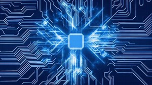 Computer AI chip CPU circuit board