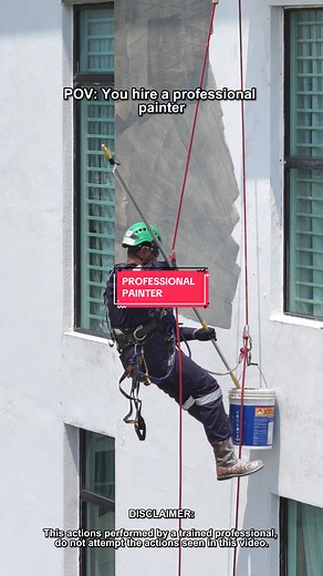 Tak payah pening-pening bila upah orang yang pakar buat kerja 😮‍💨 #megajadi #buildingmaintenance #consultant #solutions #services #abseiling #irata #waterproof #waterproofing #painting #beforeandafter