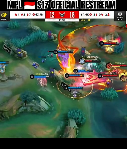 MPL 🇮🇩 S17 OFFICIAL RESTREAM W3 DAY2 ONIC vs BTR Game 1 🎮🎮🎮#MLBBXNARUTO #MLBB #MobileLegendsBangBang