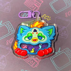 Furby Worm on A String Shaker Acrylic Charm - Etsy