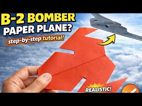 How to Make a B-2 Bomber Paper Plane ✈️ Stealth Flying Origami Jet | Easy & Realistic