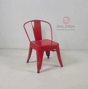 [Hot Item] Wholesale Stackable Vintage Industrial Silla Tolix Cheap Kitchen Metal Child Chair Kid Dining Chairs