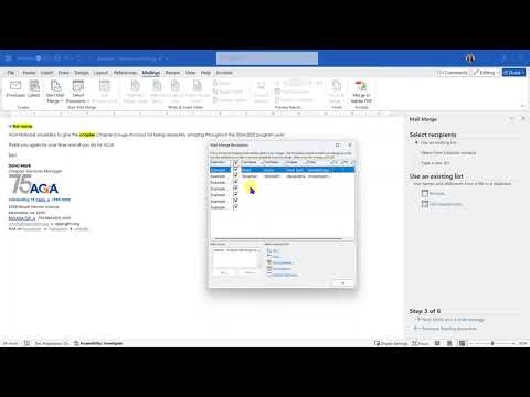 Outlook Mail Merge Tutorial