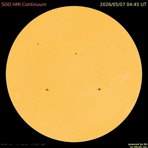 태양 전면 주간 동영상 (weekly solar full-disk movie : 2026. 5. 4 ~ 5. 10) #sun #solar #sunspot #태양 #흑점
