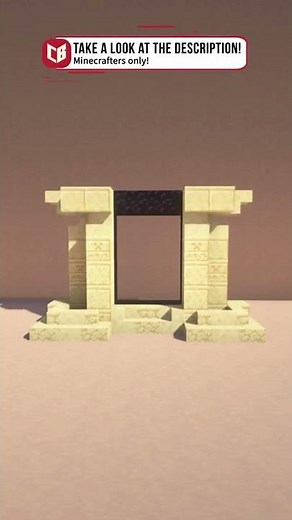 How to Build a Desert Sandstone Nether Portal in Minecraft #short