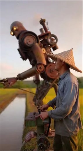 Irrigation Guardian 💧🤖 — #FarmMech #VillageInnovation #DIYRobot #CinematicRural 3