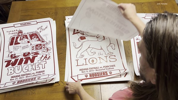 Meet the artist behind the IU football posters