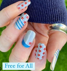 Color Street Nails, Color Street Strips, Press on Nails, Real Polish Strips, Nail Polish Strips, Free for All, Patriotic Nails - Etsy