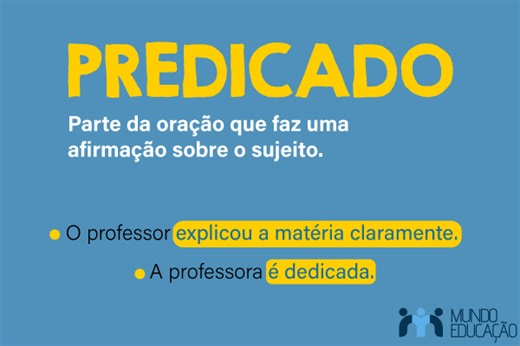Predicado: o que é, exemplos, tipos, como identificar - Mundo Educação