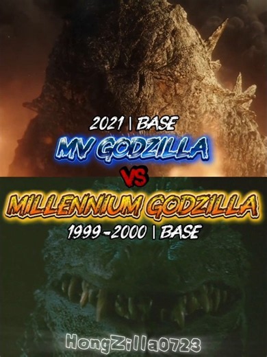 Mv Godzilla (2021) Vs Millennium Godzilla (1999-2000)