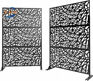 [Hot Item] Metal Fence Panels Outdoor Decorative Perforated Metal Laser Cut Corten Steel / Galvanized Steel Screen Panel