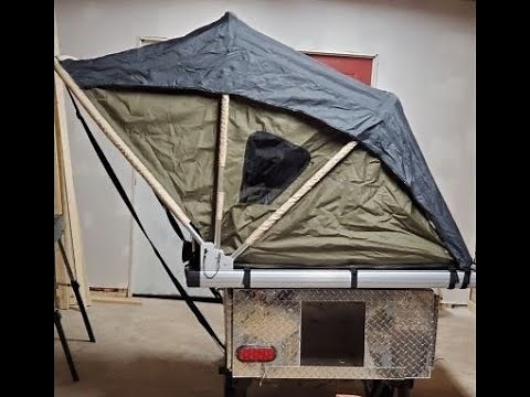My version of #motorcycle tent camper #rapterseries off-grid. rooftop tent on a trailer DIY
