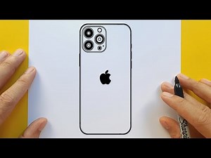 HOW TO DRAW AN APPLE IPHONE STEP BY STEP - IPHONE DRAWING