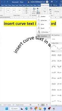 How to Insert Curve Text in MS Word | MS Word Curve Text Kaise Likhen