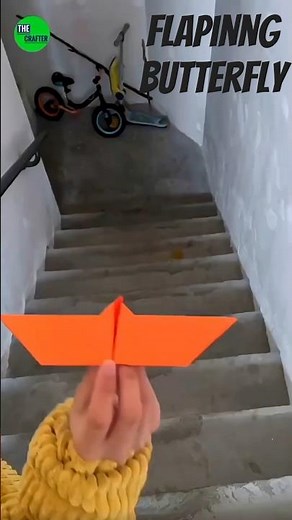 how to make a origami paper homemade easy flapinng butterfly | craftart00