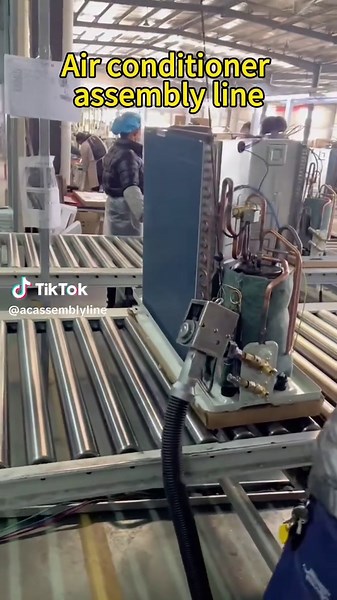 Air conditioning assembly line #Airconditionerline#ACmold#acequipment #accabinet #ACpart#ACR&D#ACTesting#ACfactory#foryoupage#tiktokviral #tiktok