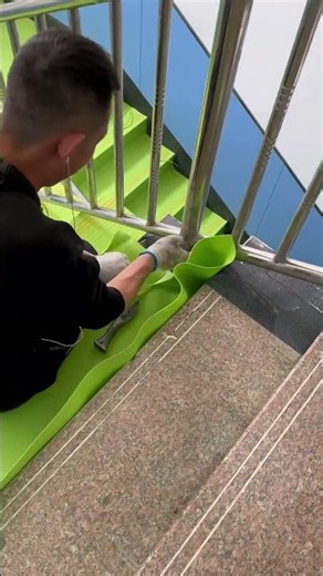 Upgrade your stair treads by installing PVC flooring