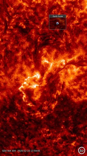 Earth-directed CME is inbound! A filament eruption near center of Earth-facing disk-16.2.26