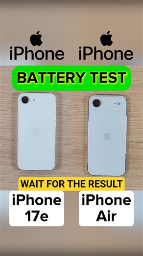 iPhone 17e VS. iPhone Air Battery Test #iphone #shortvideo #shortsfeed #shorts #short #shortsfeed