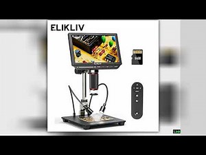 Elikliv EM4K 4K HDMI Digital Microscope for Electronics 8 2000X Soldering Microscope for PCB Inspec