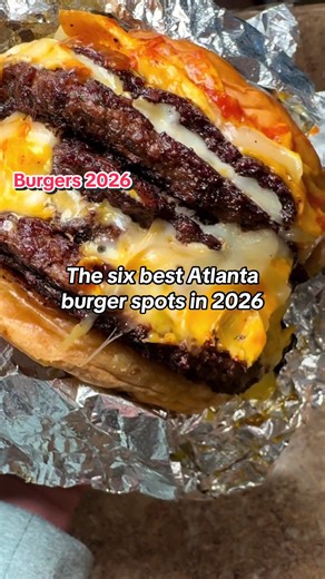 The six BEST burger spots in Atlanta in 2026🍔comment who we missed! #atlanta #atl #burgers #atlantafood #atlfood