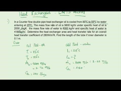 Lecture 26 | Problems on Heat Exchanger LMTD Method | Heat and Mass Transfer