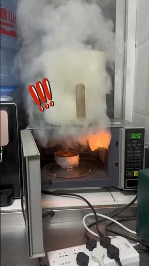 WHAT HAPPENS if you put metal in a microwave? 💥 #shorts