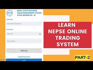 learn nepse online trading system / how to reset password of Nepse online trading system?PART-2