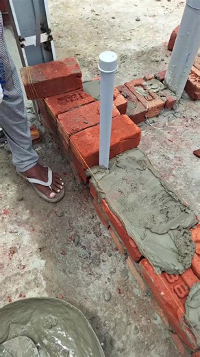 a.c drain pipe with brickwork fixing | Raj Construction