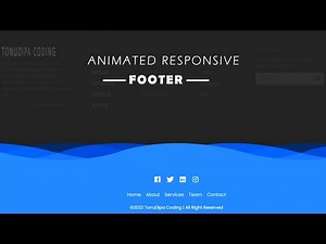 Create An Animated Responsive Footer Section By TonuDipa Coding