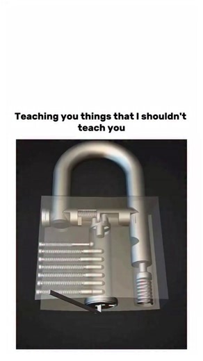 Teach You Funfact on Instagram: "Ever wonder how a lock knows whether to open or stay shut? Inside every basic lock is a simple but brilliant system of tiny pins and springs. When the wrong key goes in, the pins stay uneven — blocking the lock from turning. But when the correct key slides in, each pin lines up perfectly, creating a smooth path that lets the cylinder rotate and the lock open. It works because each ridge on the key lifts the pins to the exact height needed. One misalignment, and t