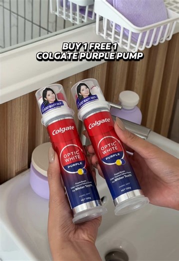 Discover the New Colgate Optic White Purple Pump