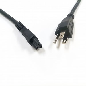 [Hot Item] Notebook NEMA Power Cord Extension Cord 1.2m 5-15p to IEC C5 Power Supply Cable for HP Lenovo Asus Laptop Computer Monitor