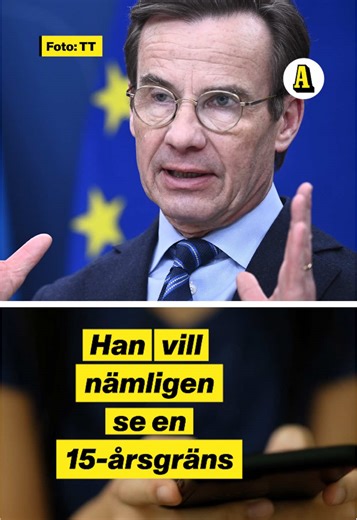 Ulf Kristersson föreslår 15-årsgräns på sociala medier