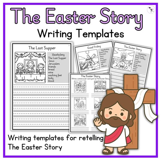 The Easter Story Writing Templates - Etsy