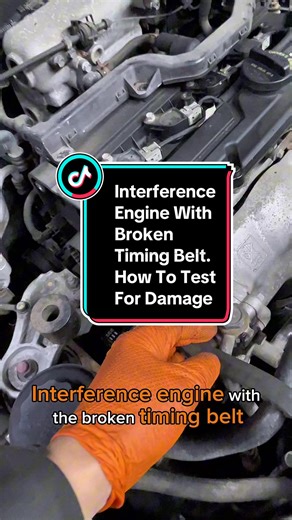 Broken timing belt on an interference engine… now what? Quick breakdown of what an interference engine actually means and why timing is EVERYTHING. Pistons and valves share the same space so when timing is lost, internal damage is always a real possibility. In this video I walk through: • Why a compression test is NOT possible with a broken timing belt • Using spark plugs as an early indicator (and why they don’t always tell the full story) • Why a borescope can miss damage • Safely positioning 