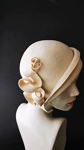 Cream Felt Cloche Hat With Sculptural Bow – 1920s Style Art Deco Wedding Hat – Elegant Handmade Vintage Headpiece - Etsy