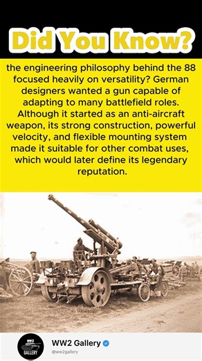Why the Flak 88 Was Designed as a Versatile Battlefield Weapon #Flak88 #WW2History #ww2facts