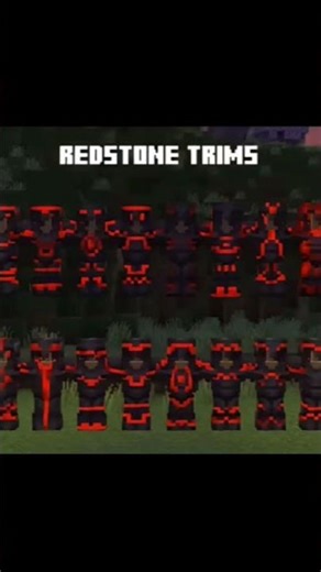 These redstone ARMOR trims look INSANE! 🔥💎 #Minecraft #Shorts #Redstone