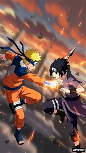 Naruto vs Sasuke💀🔥 AI Cinematic Short 4K #shorts