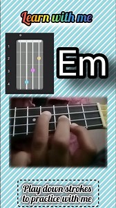 Learn with me E minor (Em) chord on ukulele
