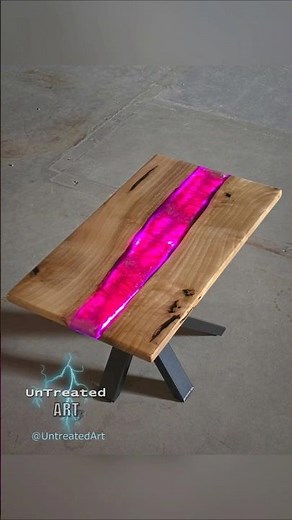 LED & textured Purple resin table, epoxy from ‪@easypourepoxy‬ ⚡🔥🌊 #epoxytable #epoxy #resin