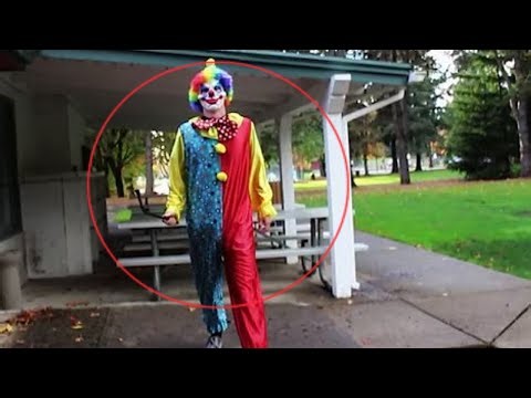 5 scary clown sightings caught on camera..
