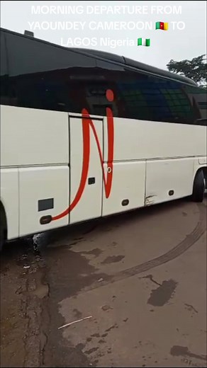 Morning Bus Departure from Yaounde, Cameroon to Lagos, Nigeria